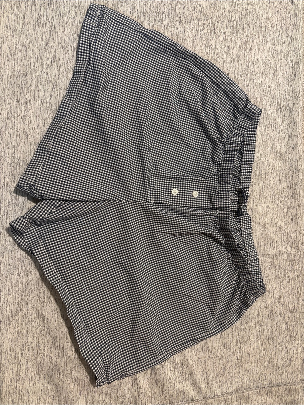 Brandy Melville Black & White Gingham Flat Front Shorts